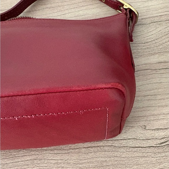 Coach vintage 9844 Red Leather Demi Hobo Purse Bag - Picture 11 of 11